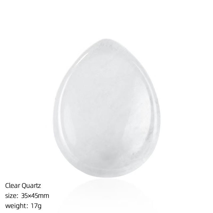 FREE Today: Natural Crystal Worry Stone Bulk Healing Crystals for Anxiety Relief - Clear Crystal - Teardrop - image 2