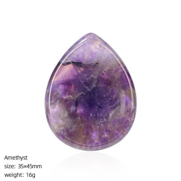FREE Today: Natural Crystal Worry Stone Bulk Healing Crystals for Anxiety Relief - Amethyst - Teardrop - image 9