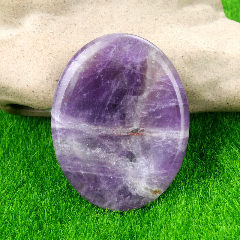 FREE Today: Natural Crystal Worry Stone Bulk Healing Crystals for Anxiety Relief - Amethyst - Oval - image 12