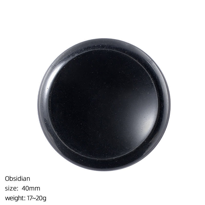FREE Today: Natural Crystal Worry Stone Bulk Healing Crystals for Anxiety Relief - Obsidian - Round - image 32