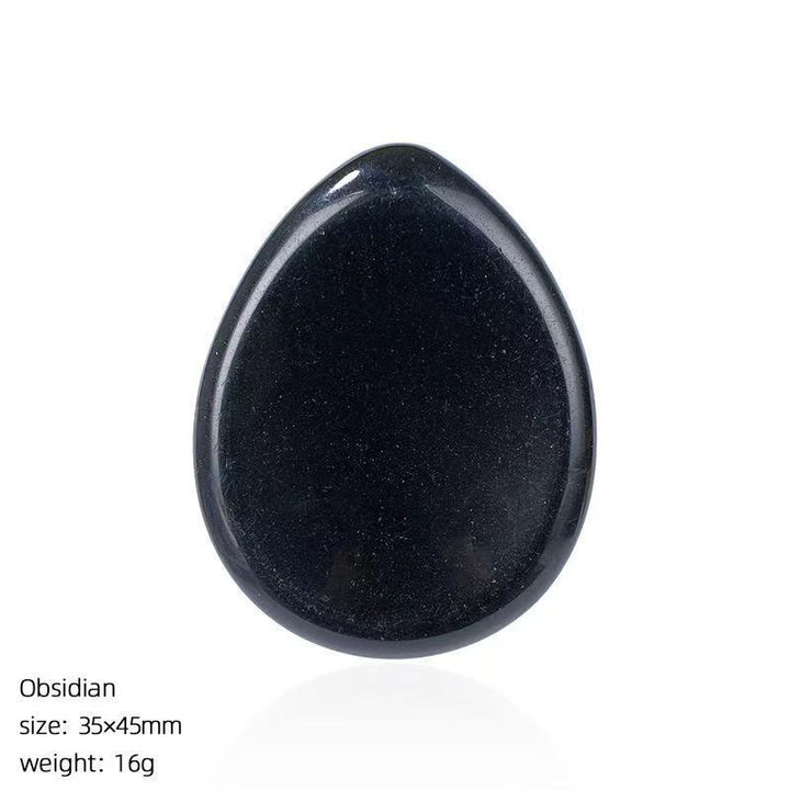 FREE Today: Natural Crystal Worry Stone Bulk Healing Crystals for Anxiety Relief - Obsidian - Teardrop - image 29