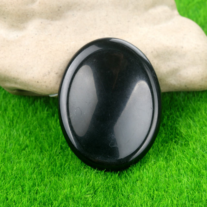 FREE Today: Natural Crystal Worry Stone Bulk Healing Crystals for Anxiety Relief - Obsidian - Oval - image 33
