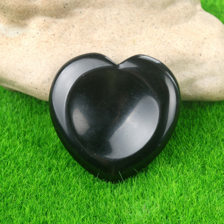 FREE Today: Natural Crystal Worry Stone Bulk Healing Crystals for Anxiety Relief - Obsidian - Heart - image 31