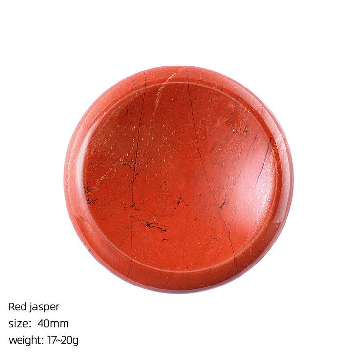 FREE Today: Natural Crystal Worry Stone Bulk Healing Crystals for Anxiety Relief - Red Jasper - Round - image 46