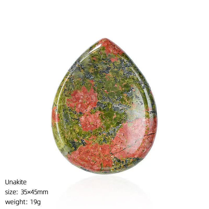 FREE Today: Natural Crystal Worry Stone Bulk Healing Crystals for Anxiety Relief - Unakite - Teardrop - image 49
