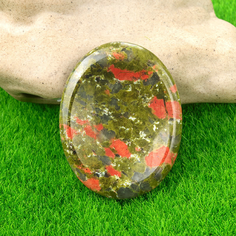 FREE Today: Natural Crystal Worry Stone Bulk Healing Crystals for Anxiety Relief - Unakite - Oval - image 53