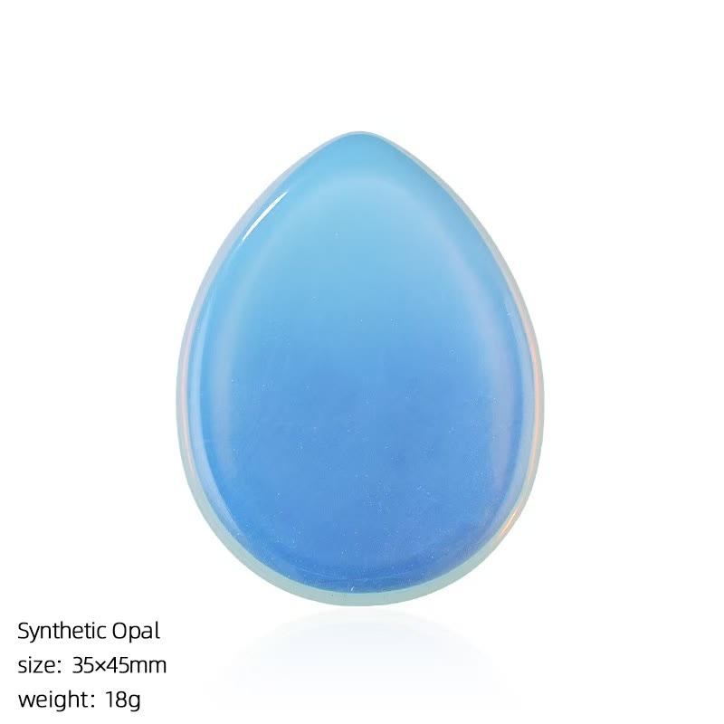 FREE Today: Natural Crystal Worry Stone Bulk Healing Crystals for Anxiety Relief - Opalite - Teardrop - image 61