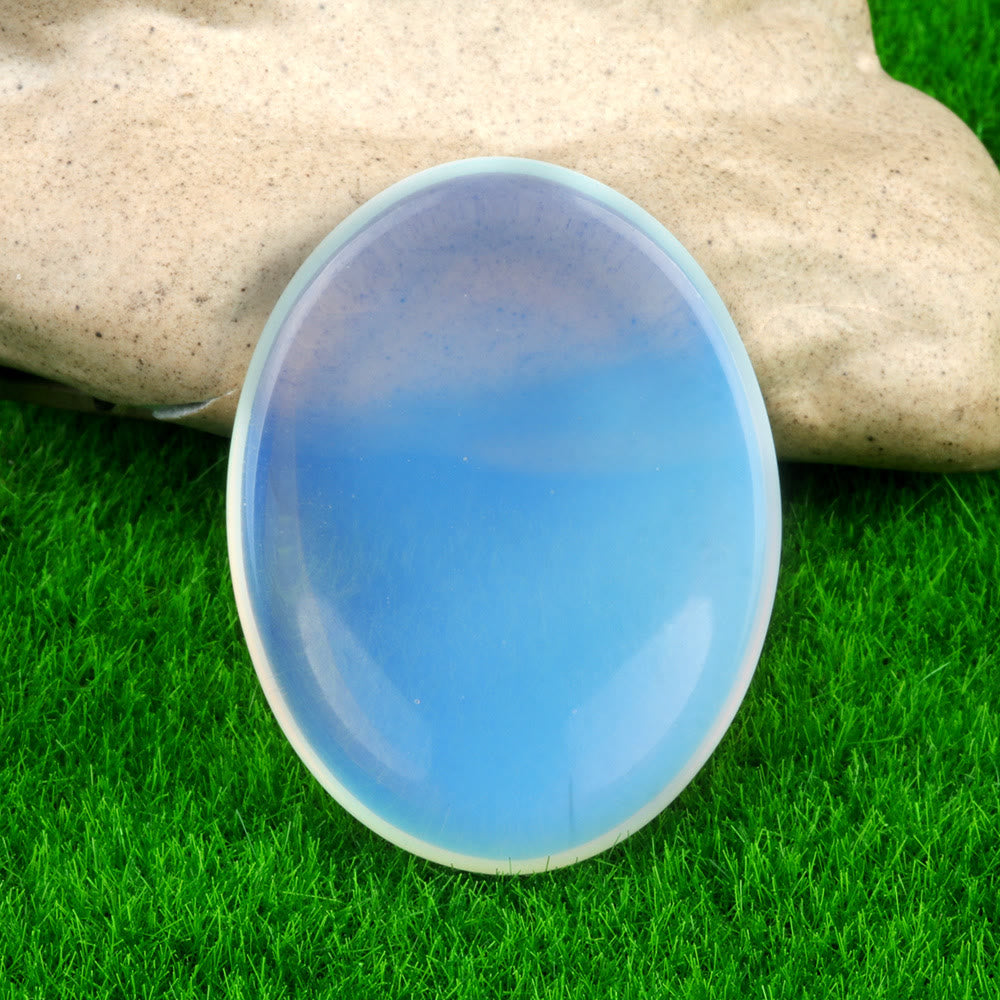 FREE Today: Natural Crystal Worry Stone Bulk Healing Crystals for Anxiety Relief - Opalite - Oval - image 64