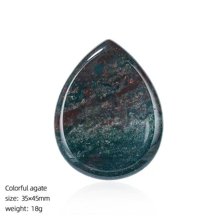 FREE Today: Natural Crystal Worry Stone Bulk Healing Crystals for Anxiety Relief - India Agate - Teardrop - image 67