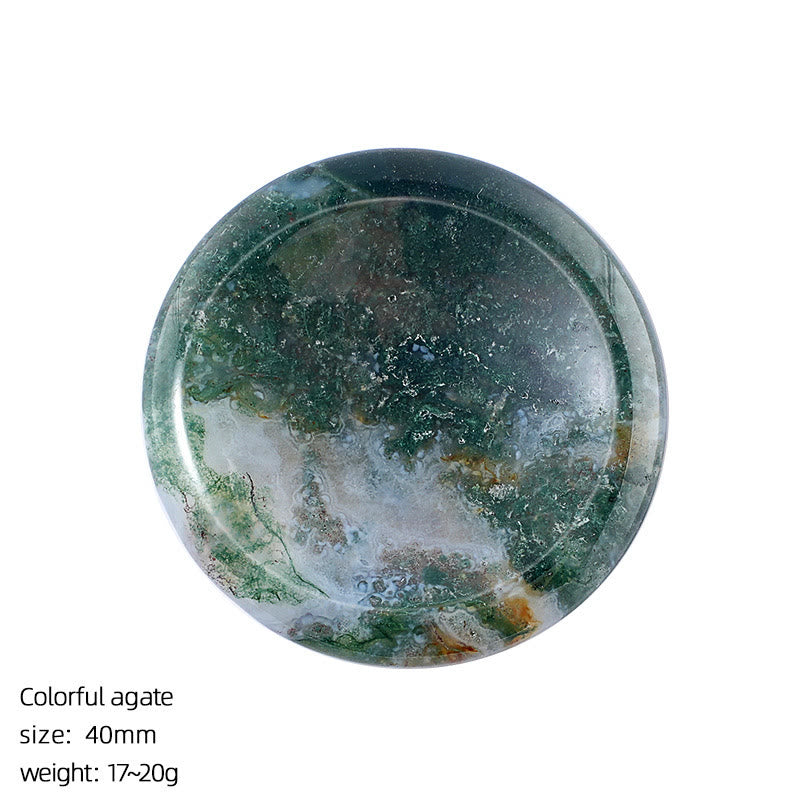 FREE Today: Natural Crystal Worry Stone Bulk Healing Crystals for Anxiety Relief - India Agate - Round - image 70