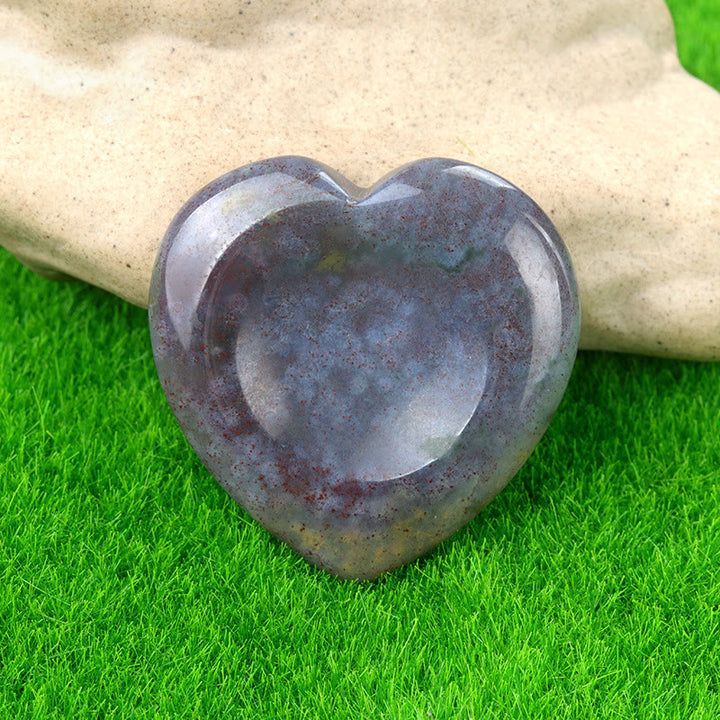 FREE Today: Natural Crystal Worry Stone Bulk Healing Crystals for Anxiety Relief - India Agate - Heart - image 69
