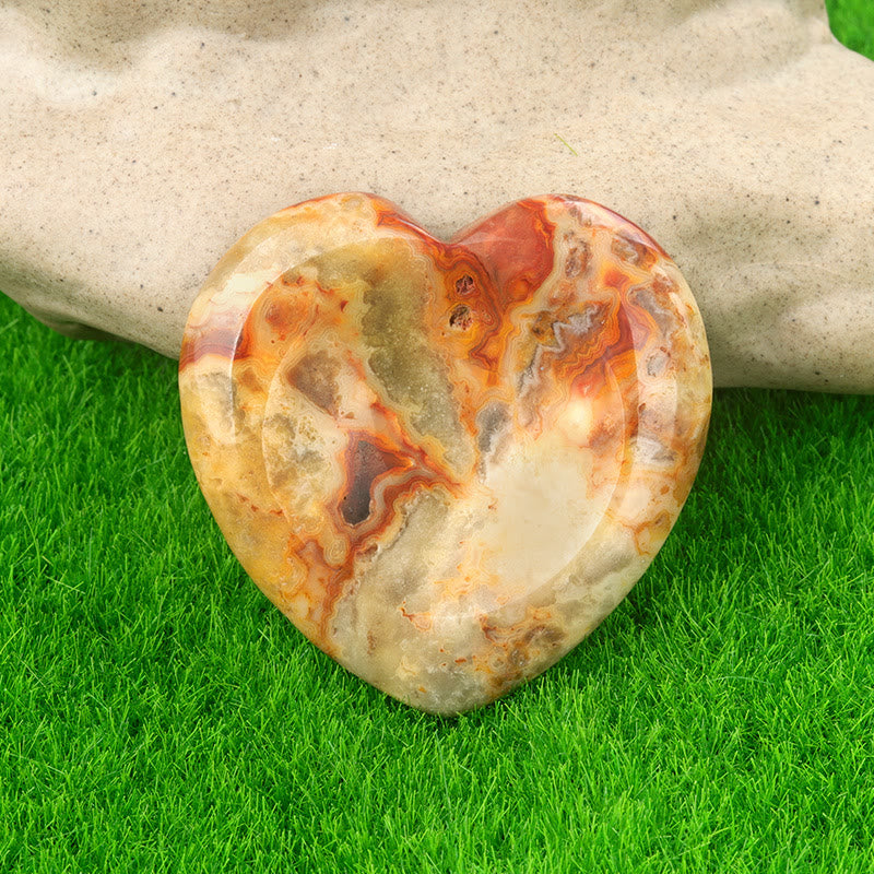 FREE Today: Natural Crystal Worry Stone Bulk Healing Crystals for Anxiety Relief - Crazy Agate - Heart - image 74