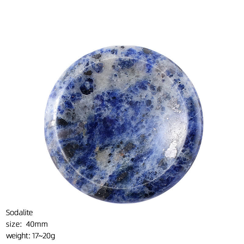 FREE Today: Natural Crystal Worry Stone Bulk Healing Crystals for Anxiety Relief - Sodalite - Round - image 81