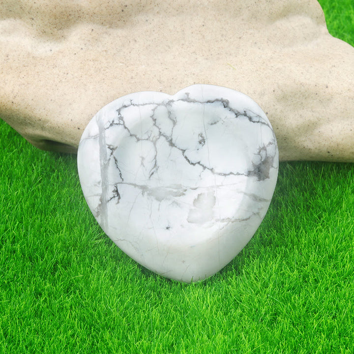 FREE Today: Natural Crystal Worry Stone Bulk Healing Crystals for Anxiety Relief - White Turquoise - Heart - image 92