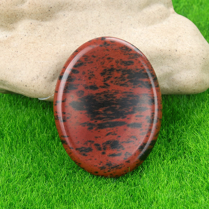 FREE Today: Natural Crystal Worry Stone Bulk Healing Crystals for Anxiety Relief - Red Obsidian - Oval - image 98