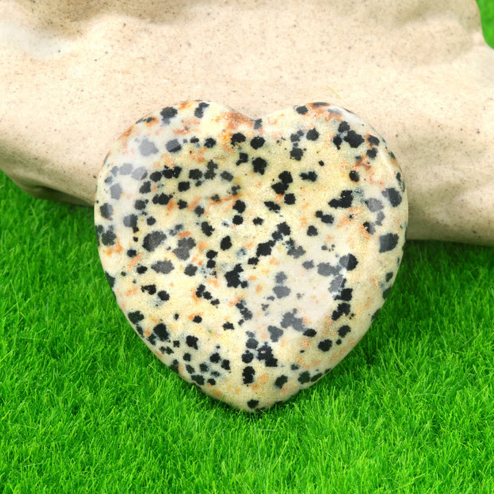 FREE Today: Natural Crystal Worry Stone Bulk Healing Crystals for Anxiety Relief - Dalmatian Jasper - Heart - image 103