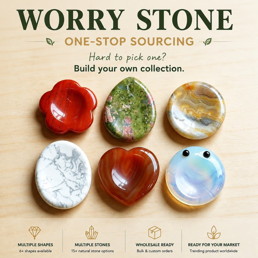FREE Today: Natural Crystal Worry Stone Bulk Healing Crystals for Anxiety Relief - image 105