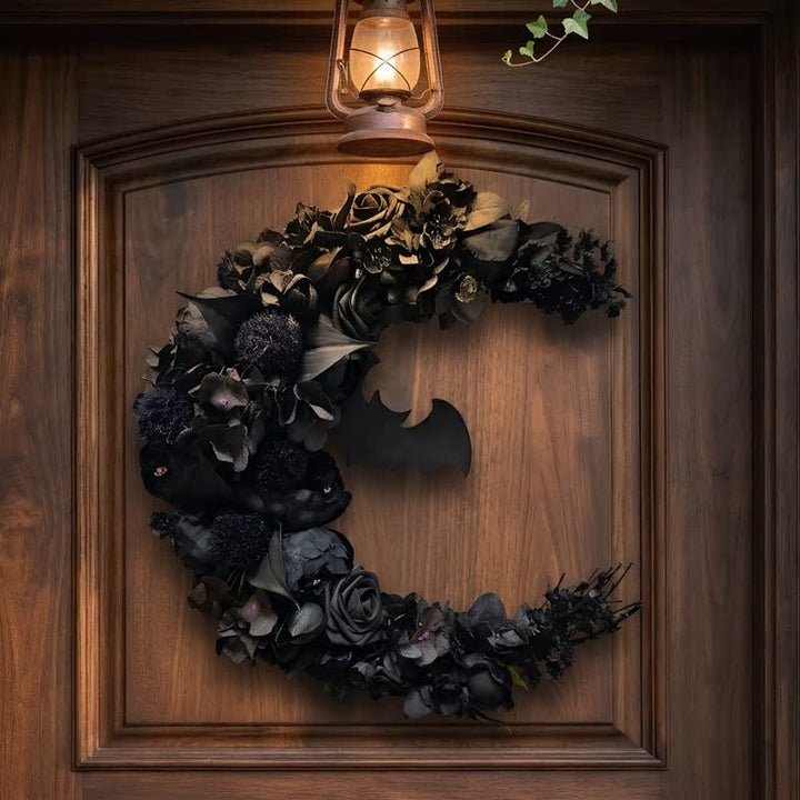 Olivenorma Straw Foam Plastic Silk Flower Gothic Mysterious Symbol Door Decoration - image 3