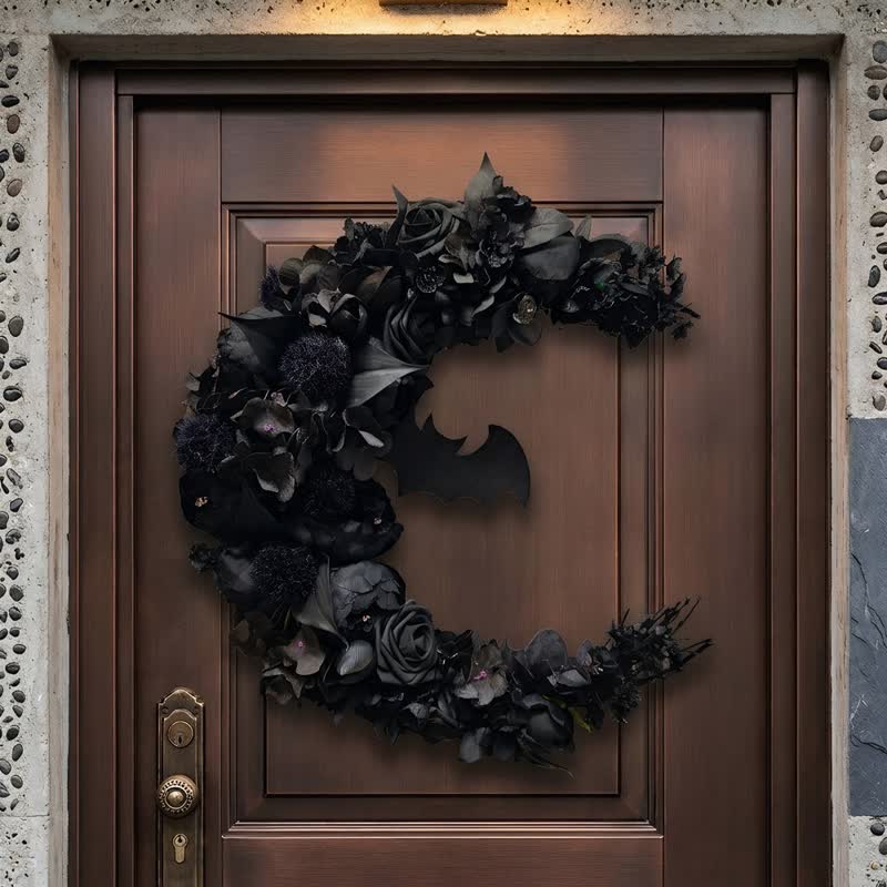 Olivenorma Straw Foam Plastic Silk Flower Gothic Mysterious Symbol Door Decoration - image 4