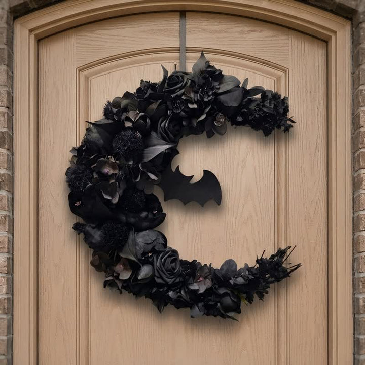 Olivenorma Straw Foam Plastic Silk Flower Gothic Mysterious Symbol Door Decoration - Without Led Light - image 0