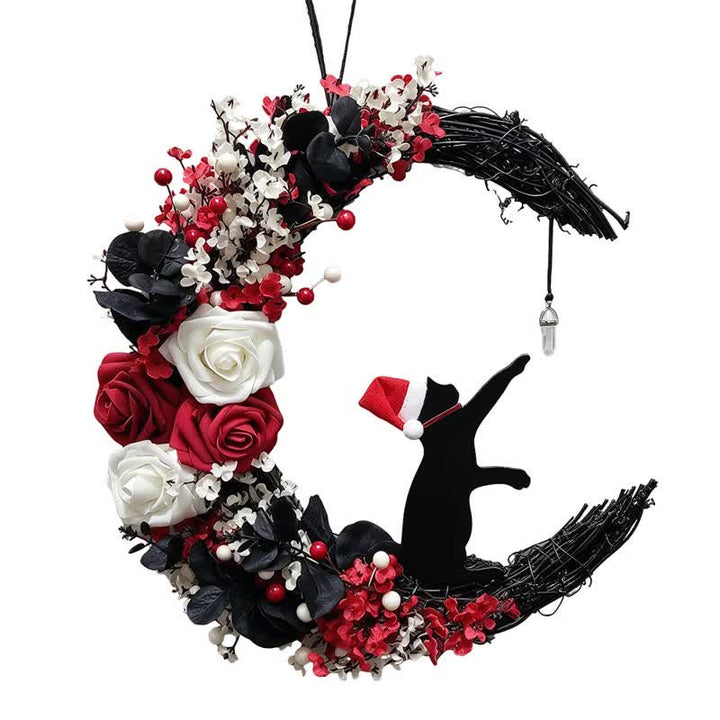 Olivenorma Plastic Foam Straw Nonwoven Flannel Silk Flower Joyful Festive Symbol Door Decoration - image 3