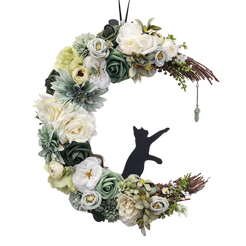 Olivenorma Plastic Foam Straw Nonwoven Flannel Silk Flower Peace Healing Symbol Door Decoration - image 3