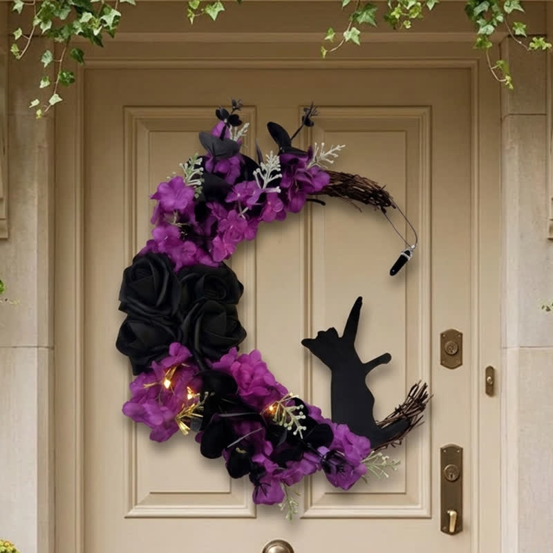 Olivenorma Plastic Fabric Dried Twigs Wood Cutout Gothic Protection Symbol Door Decoration - image 5