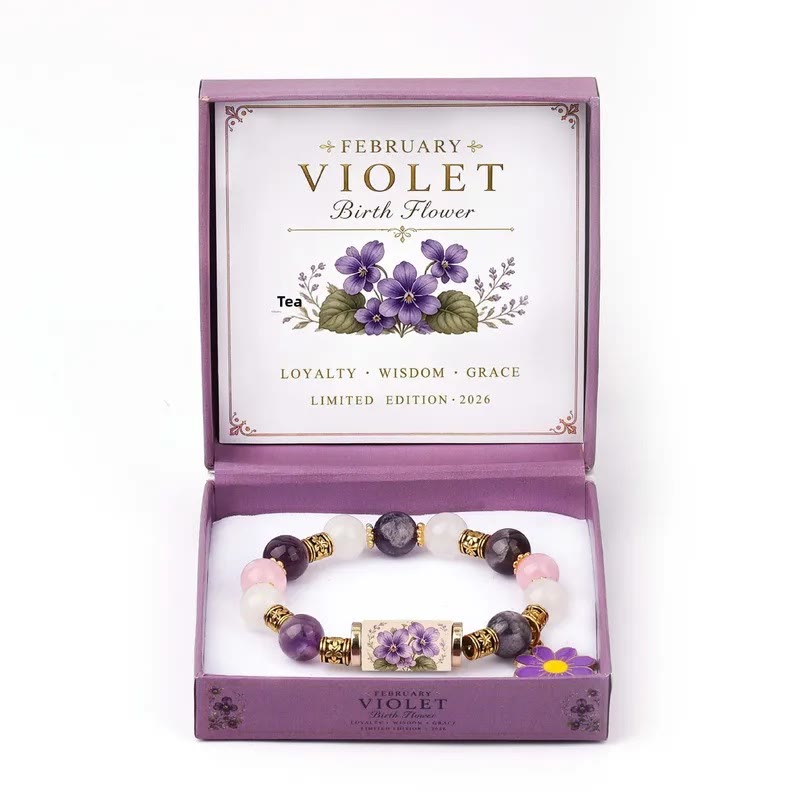 FREE Today: Handmade Bohemian Natural Stone Birth Flower Beaded Bracelet for Women - image 3