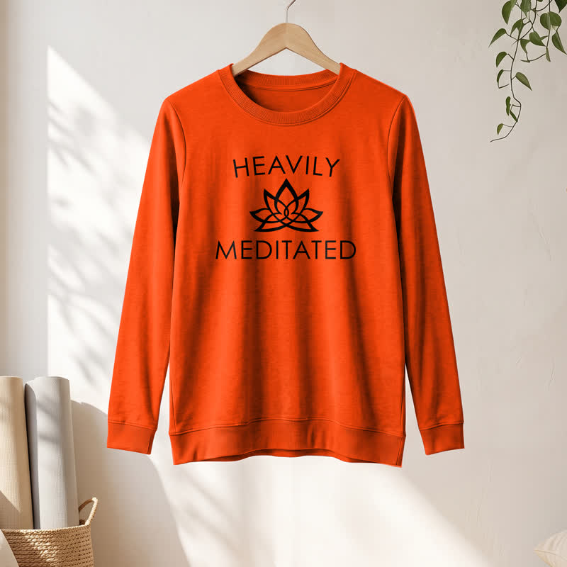 Olivenorma Soft Cotton Blend Heavily Meditated Lotus Print Women's Long Sleeve Shirt - image 28