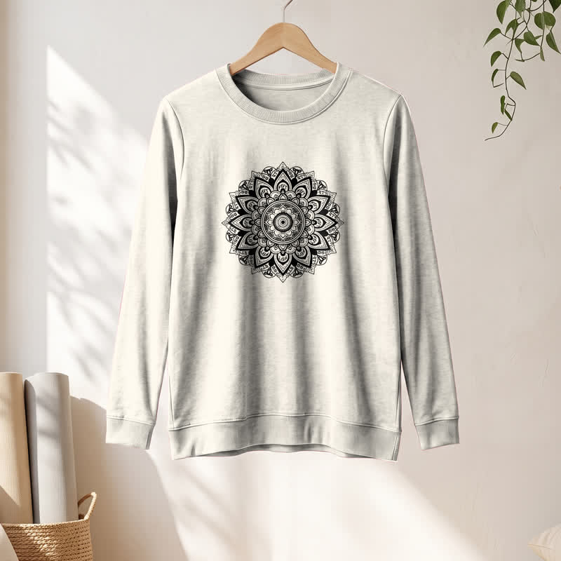Olivenorma Soft Cotton Blend Mandala Print Women's Long Sleeve Shirt - image 13