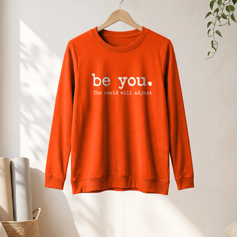 Olivenorma Soft Cotton Blend Be You Inspirational Print Women's Long Sleeve Shirt - image 28