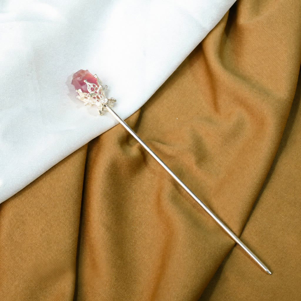 FREE Today: Natural Fluorite Crystal Hair Wand for Manifestation Hairpin - Purple Fluorite - image 2