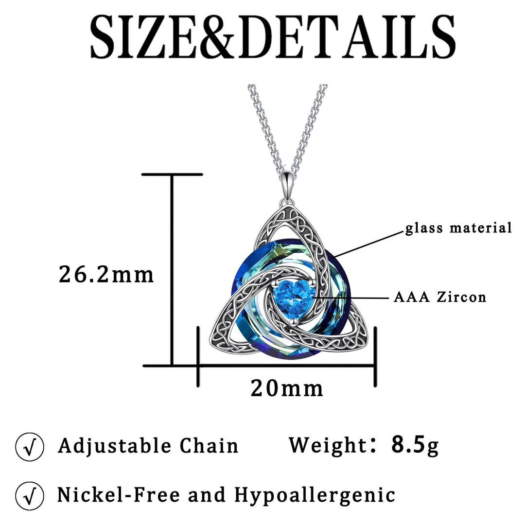 FREE Today: Triquetra Pendant Guardian Amulet Celtic Birthstone Necklace Witchy Jewelry - image 17