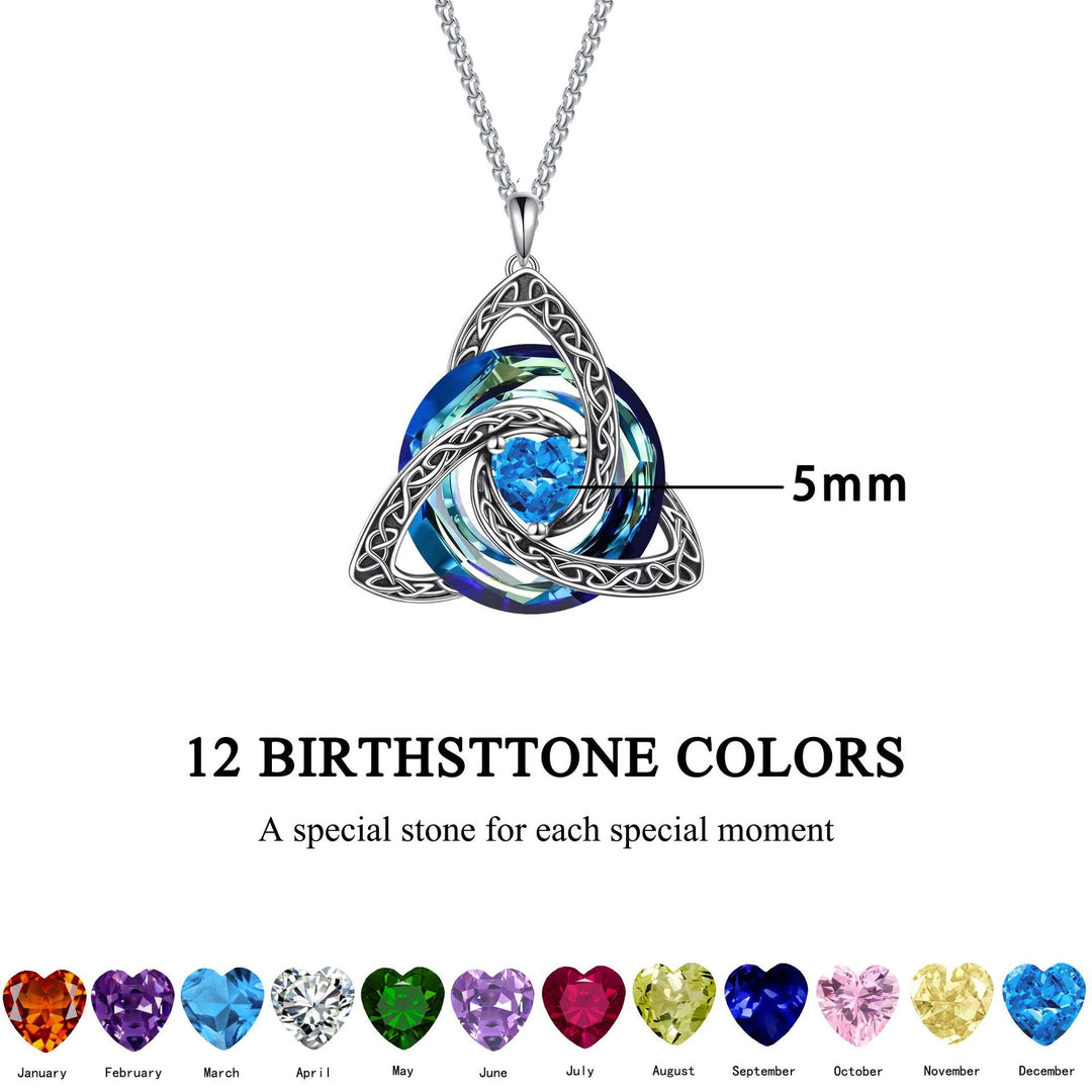 FREE Today: Triquetra Pendant Guardian Amulet Celtic Birthstone Necklace Witchy Jewelry - image 15