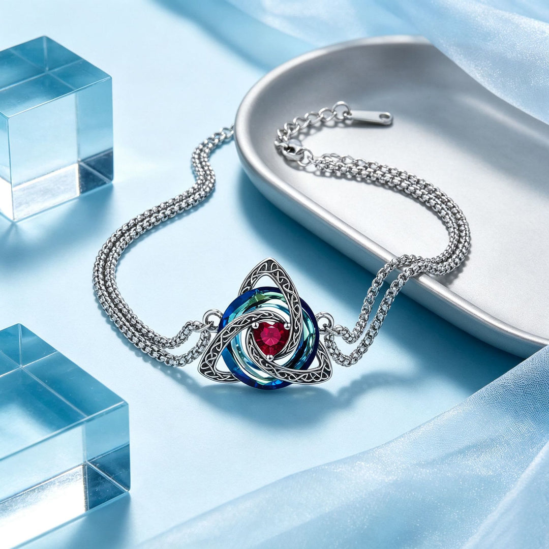 FREE Today: Triquetra Pendant Guardian Amulet Celtic Birthstone Necklace Witchy Jewelry - image 21