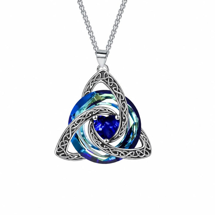 FREE Today: Triquetra Pendant Guardian Amulet Celtic Birthstone Necklace Witchy Jewelry - Necklace - September - image 9