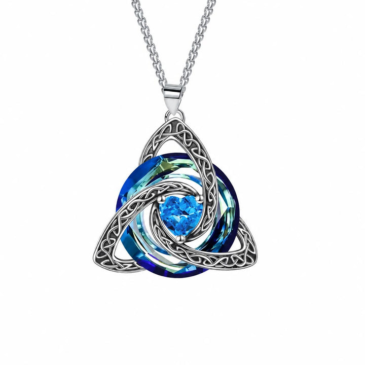 FREE Today: Triquetra Pendant Guardian Amulet Celtic Birthstone Necklace Witchy Jewelry - Necklace - December - image 12