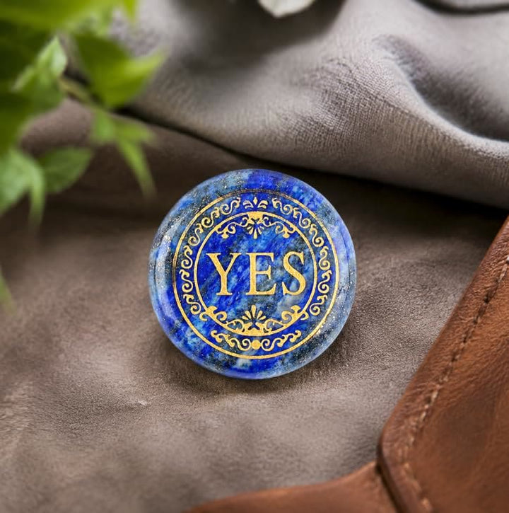 FREE Today: 25mm Natural Crystal Yes or No Decision Coin Double Sides Engraved Tabletop Meditation Decor - image 26