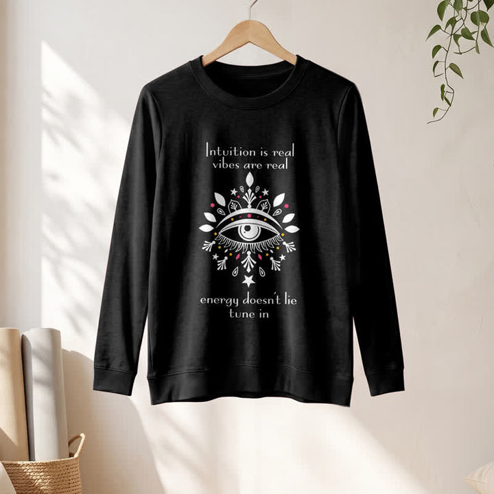 Olivenorma Soft Blend All Seeing Eye Intuition Quote Print Women's Long Sleeve Shirt - image 4