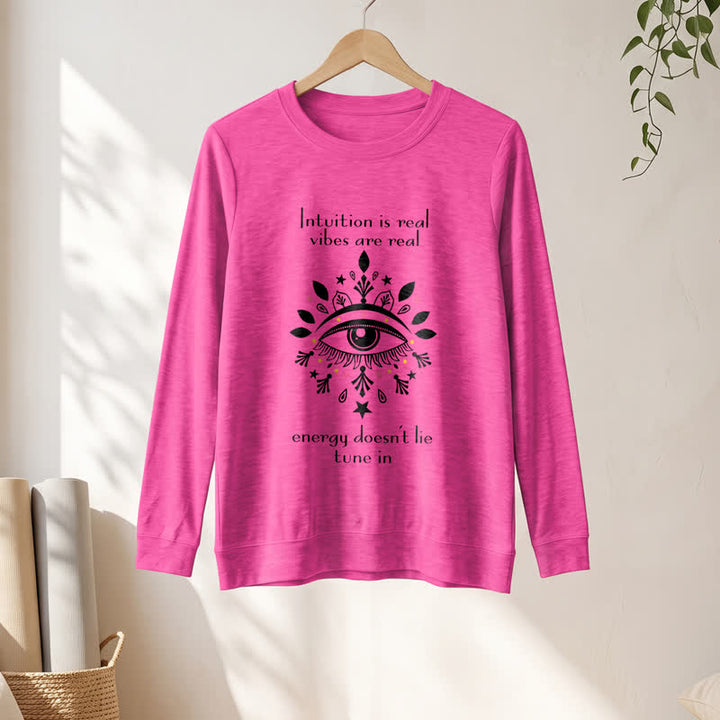 Olivenorma Soft Blend All Seeing Eye Intuition Quote Print Women's Long Sleeve Shirt - image 19