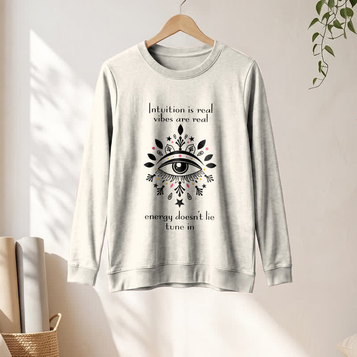 Olivenorma Soft Blend All Seeing Eye Intuition Quote Print Women's Long Sleeve Shirt - image 10