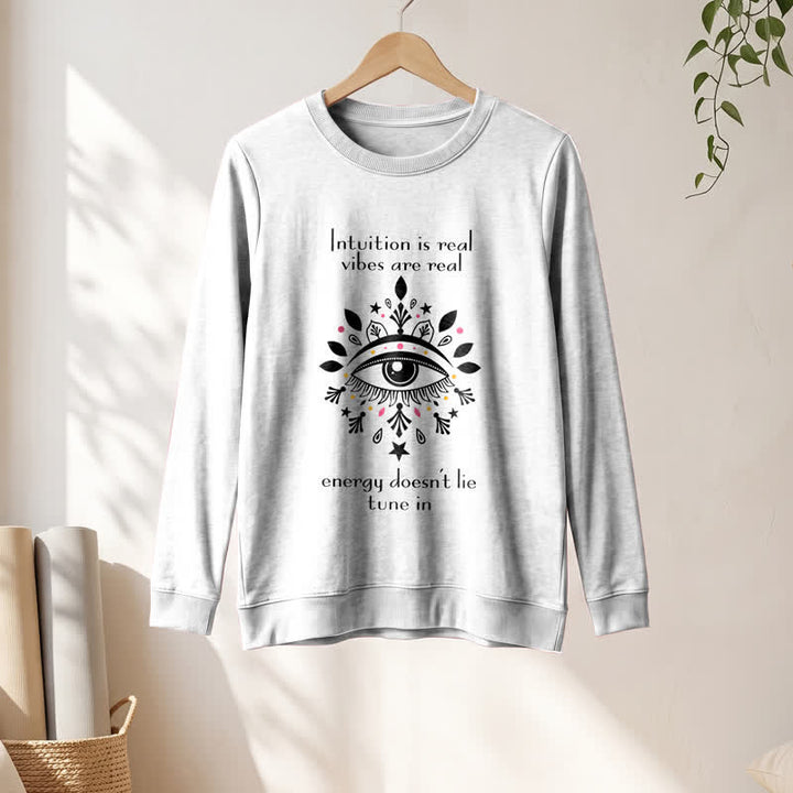 Olivenorma Soft Blend All Seeing Eye Intuition Quote Print Women's Long Sleeve Shirt - image 1