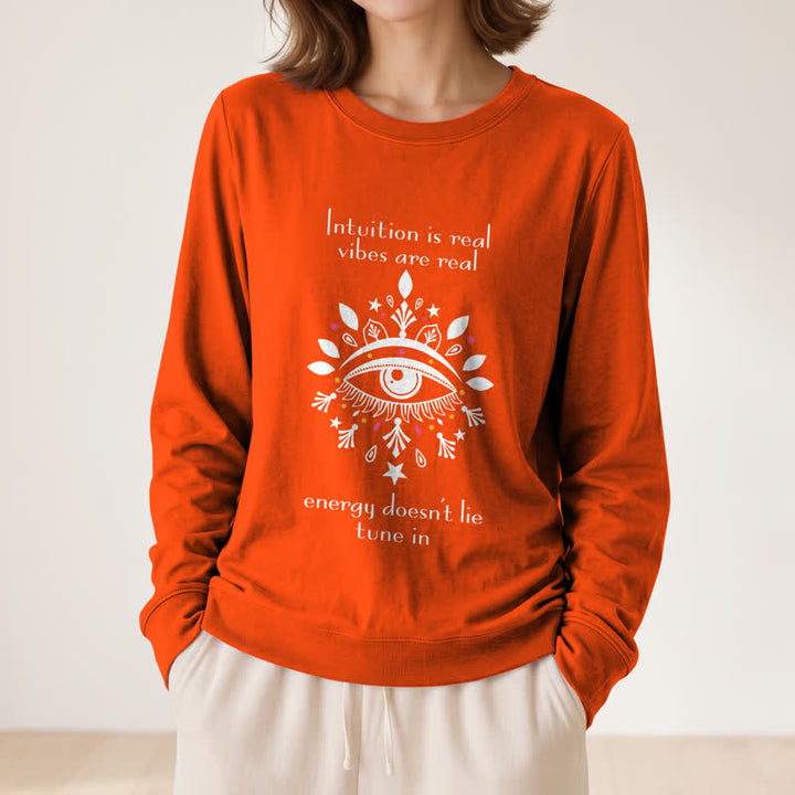 Olivenorma Soft Blend All Seeing Eye Intuition Quote Print Women's Long Sleeve Shirt - image 29