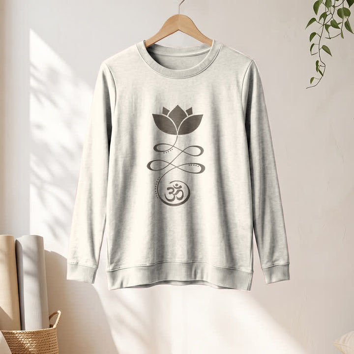Olivenorma Soft Blend Lotus Unalome Om Symbol Print Women's Long Sleeve Shirt - image 13