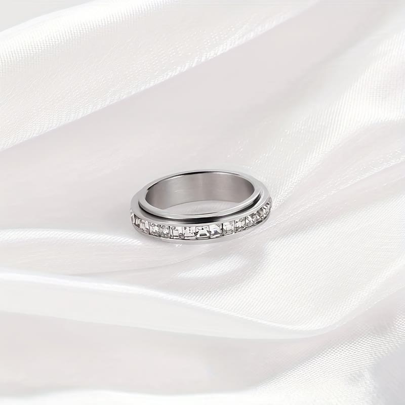 FREE Today: 1Pcs Shiny Relieve Anxiety Spinner Ring Titanium Steel - image 9