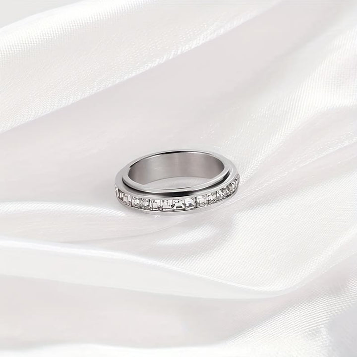 FREE Today: 1Pcs Shiny Relieve Anxiety Spinner Ring Titanium Steel - image 9