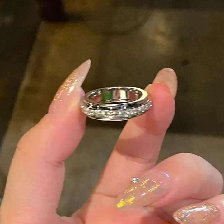 FREE Today: 1Pcs Shiny Relieve Anxiety Spinner Ring Titanium Steel - image 4