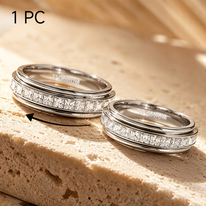 FREE Today: 1Pcs Shiny Relieve Anxiety Spinner Ring Titanium Steel - image 8