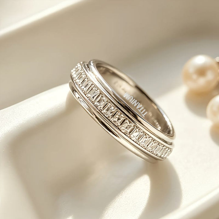 FREE Today: 1Pcs Shiny Relieve Anxiety Spinner Ring Titanium Steel - image 6