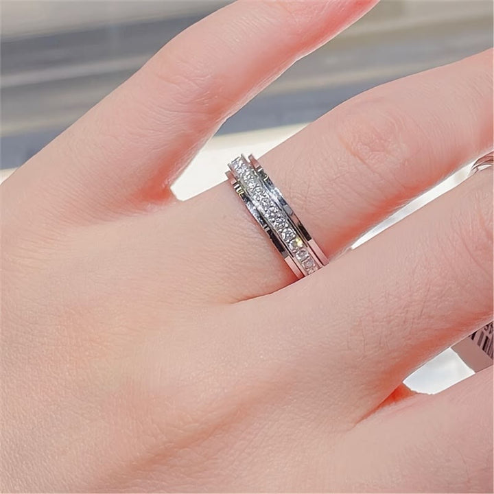 FREE Today: 1Pcs Shiny Relieve Anxiety Spinner Ring Titanium Steel - image 12
